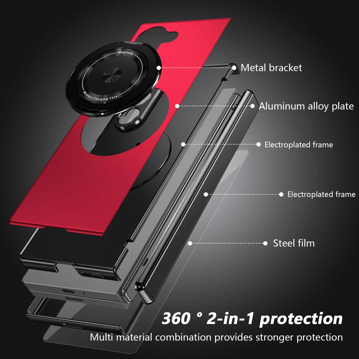 Aluminum Alloy Back Cover Mobile Phone Case For Galaxy Z Fold 8 Ultra