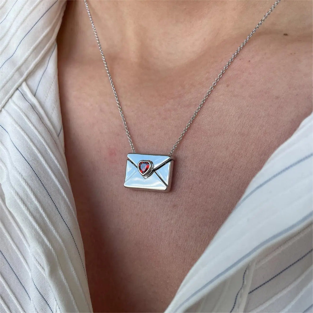 Love you envelope necklace