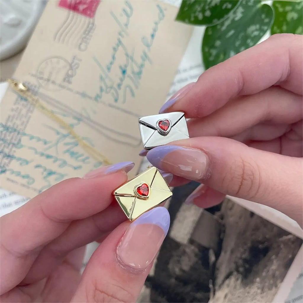 Love you envelope necklace
