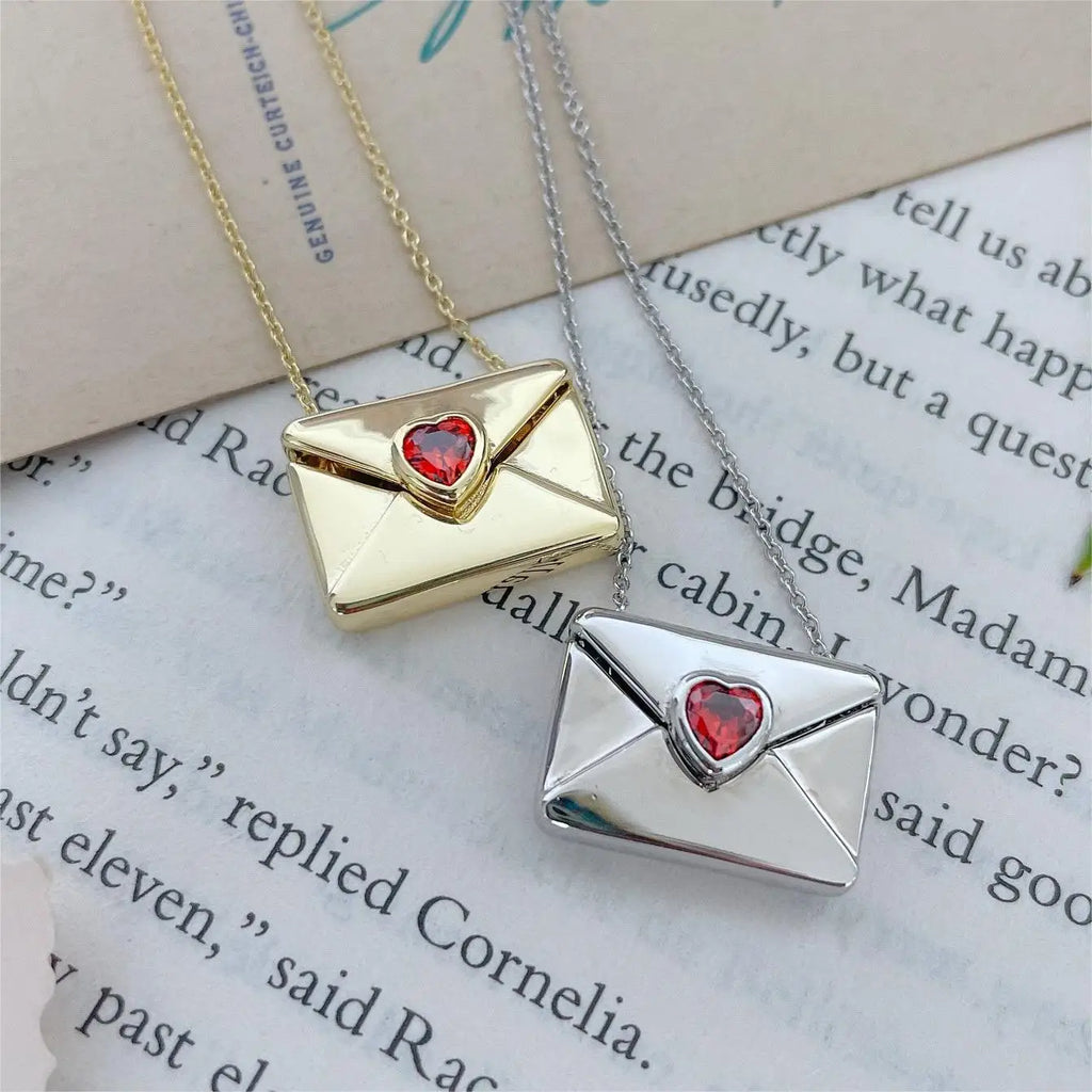Love you envelope necklace