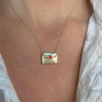 Love you envelope necklace