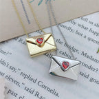Love you envelope necklace